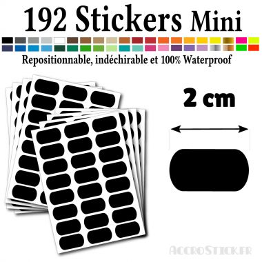 192 Etiquettes 2 cm - Stickers mini gommettes