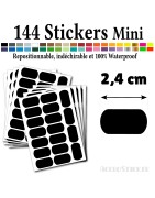 144 Etiquettes 2,4 cm - Stickers mini gommettes