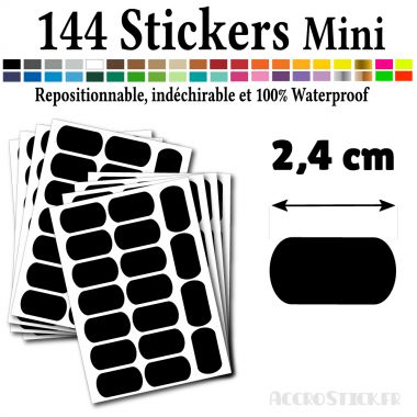 144 Etiquettes 2,4 cm - Stickers mini gommettes
