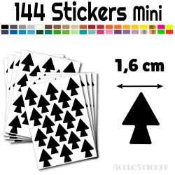 144 Flèches 1.6 cm - Stickers Flèches gommettes
