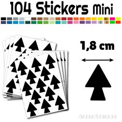 104 Flèches 1.8 cm - Stickers Flèches gommettes