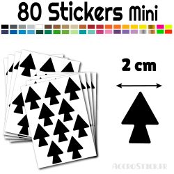 80 Flèches 2 cm - Stickers Flèches gommettes