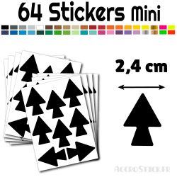 64 Flèches 2.4 cm - Stickers Flèches gommettes