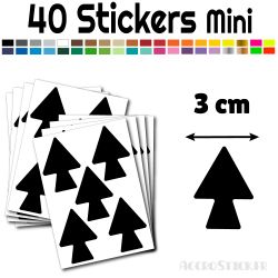 40 Flèches 3 cm - Stickers Flèches gommettes