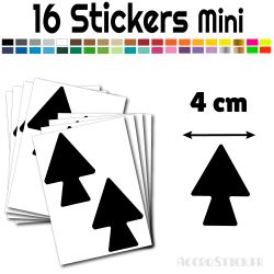 16 Flèches 4 cm - Stickers Flèches gommettes