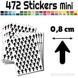 472 Flèches 0.8 cm - Stickers Flèches gommettes