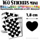 160 Coeurs 1,8 cm - Stickers mini gommettes