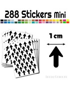 288 Flèches 1 cm - Stickers Flèches gommettes