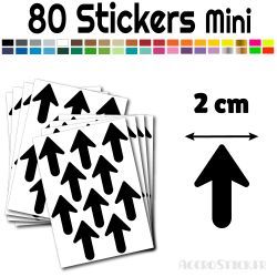 80 Flèches 2 cm - Stickers Flèches gommettes