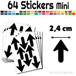 64 Flèches 2.4 cm - Stickers Flèches gommettes