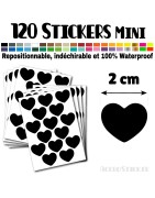 120 Coeurs 2 cm - Stickers mini gommettes