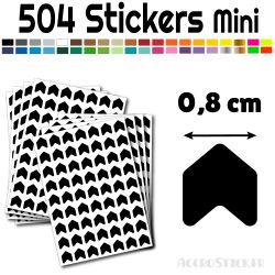 504 Flèches 0.8 cm - Stickers Flèches gommettes