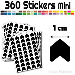 360 Flèches 1 cm - Stickers Flèches gommettes