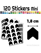120 Flèches 1.8 cm - Stickers Flèches gommettes