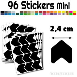 96 Flèches 2.4 cm - Stickers Flèches gommettes