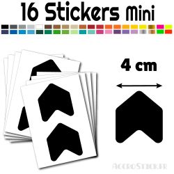 16 Flèches 4 cm - Stickers Flèches gommettes