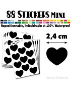 88 Coeurs 2,2 cm - Stickers mini gommettes