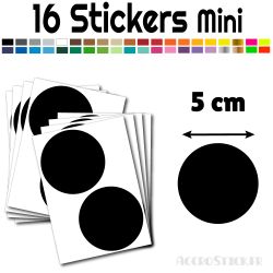 18 Ronds 5 cm - Stickers mini gommettes