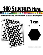 440 Hexagones 1 cm - Stickers mini gommettes