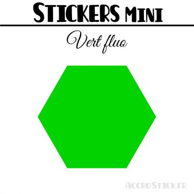 16 Hexagones 5 cm - Stickers mini gommettes