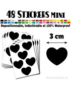 48 Coeurs 3 cm - Stickers mini gommettes