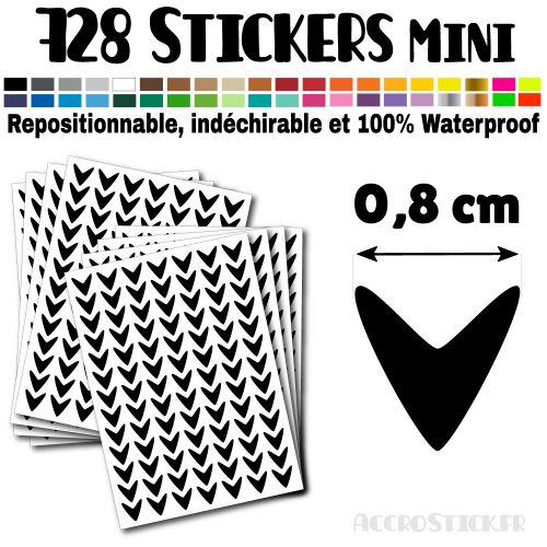 728 Flèches 0,8 cm - Stickers mini gommettes