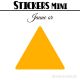 40 Triangles 4 cm - Stickers étiquettes gommettes