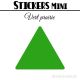 40 Triangles 4 cm - Stickers étiquettes gommettes