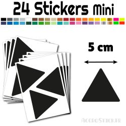 24 Triangles 5 cm - Stickers étiquettes gommettes