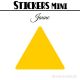 16 Triangles 6 cm - Stickers étiquettes gommettes