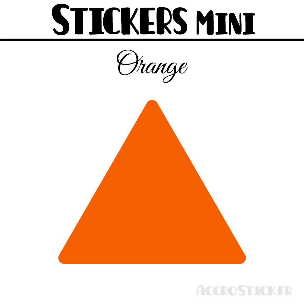 16 Triangles 6 cm - Stickers étiquettes gommettes