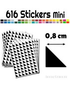 616 Triangles 0,8 cm - Stickers étiquettes gommettes