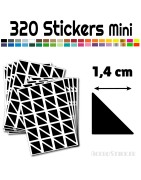 320 Triangles 1.4 cm - Stickers étiquettes gommettes
