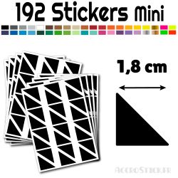 192 Triangles 1.8 cm - Stickers étiquettes gommettes