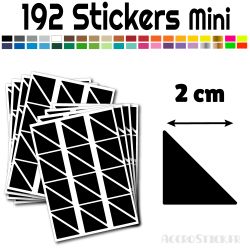 192 Triangles 2 cm - Stickers étiquettes gommettes