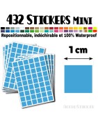 432 Carrés 1 cm - Stickers mini gommettes