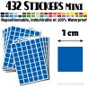 432 Carrés 1 cm - Stickers mini gommettes