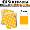 432 Carrés 1 cm - Stickers mini gommettes