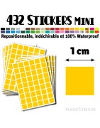 432 Carrés 1 cm - Stickers mini gommettes