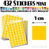 432 Carrés 1 cm - Stickers mini gommettes