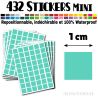 432 Carrés 1 cm - Stickers mini gommettes