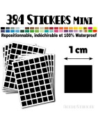 432 Carrés 1 cm - Stickers mini gommettes