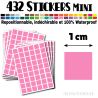 432 Carrés 1 cm - Stickers mini gommettes