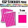432 Carrés 1 cm - Stickers mini gommettes