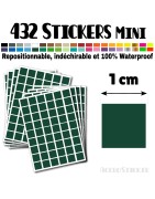 432 Carrés 1 cm - Stickers mini gommettes