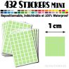 432 Carrés 1 cm - Stickers mini gommettes
