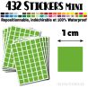432 Carrés 1 cm - Stickers mini gommettes