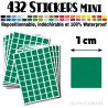 432 Carrés 1 cm - Stickers mini gommettes