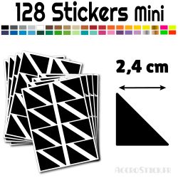 128 Triangles 2.4 cm - Stickers étiquettes gommettes