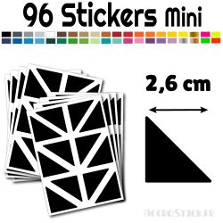 96 Triangles 2.6 cm - Stickers étiquettes gommettes